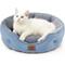 Show in main carousel: Bedsure Round Bolster Anti-Slip Puppy & Kitten Bed with Washable Pillow Cushion, Frost Blue, Small slide 1 of 9