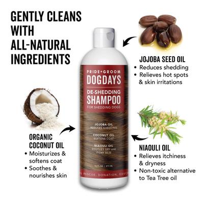 Show full view: Pride+Groom Dog Days De-Shedding Dog Shampoo slide 3 of 8