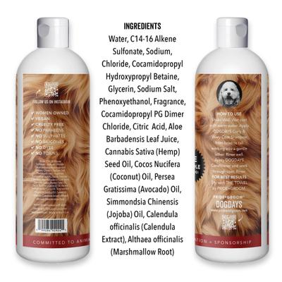 Show full view: Pride+Groom Dog Days Curly+Wavy Coat Dog Shampoo, 16-fl oz bottle slide 8 of 8