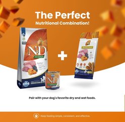 Farmina N&D Pumpkin Lamb, Pumpkin, & Blueberry Medium & Maxi Dental Dog Treats, 3.5-oz bag, 7-count slide 2 of 6