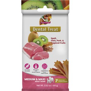 Farmina N&D Tropical Selection Pork, Spelt, Oats, & Tropical Fruit Adult Canine Medium & Maxi Treat, 3.5-oz bag, 7-count