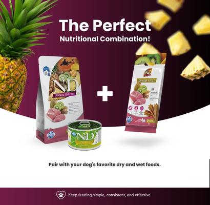 Show full view: Farmina N&D Quinoa Flaturelief Medium & Maxi Dental Dog Treats, 3.5-oz bag, 7-count slide 7 of 7