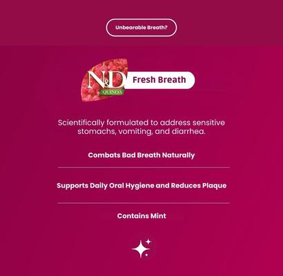 Show full view: Farmina N&D Quinoa Weight Management Lamb Medium & Maxi Dental Dog Treats, 3.5-oz bag, 7-count slide 5 of 8