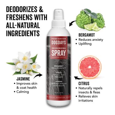 Show full view: Pride+Groom Dog Days Dog Deodorizing Spray, 8-fl oz bottle slide 4 of 9