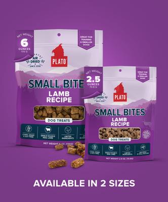 Show full view: Plato Small Bites Lamb Dog Soft & Chew Treat, 6-oz bag slide 8 of 10
