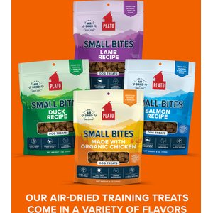 Plato Small Bites Organic Chicken Grain-Free Dog Treats, 6-oz bag