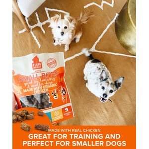 Plato Small Bites Organic Chicken Grain-Free Dog Treats, 6-oz bag