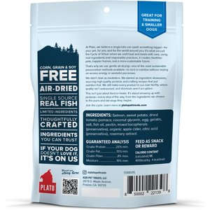 Plato Small Bites Salmon Grain-Free Dog Treats, 6-oz bag