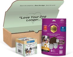Longevity15 & Yummy Combs Mini-Pack Bundle Cheese Flavored Powder Supplement for Medium Dogs, 3.17-oz bag