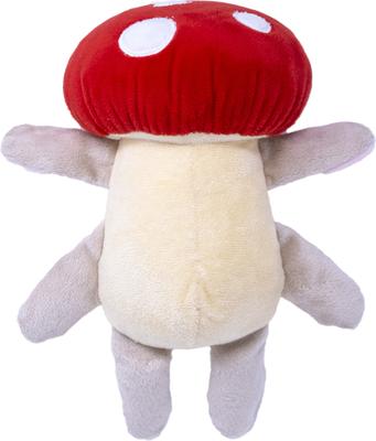 Show full view: Fikas Freaky Friends Mushroom Bunny Squeaky Emotional Support Plush Dog Toy, Red/Grey/White slide 3 of 6