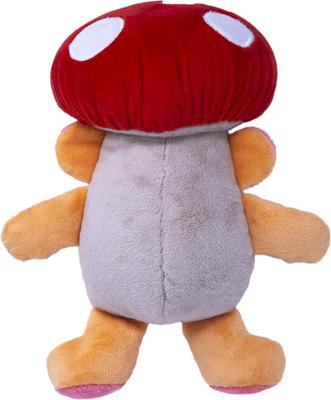 Show full view: Fikas Freaky Friends Mushroom Pig Squeaky Emotional Support Plush Dog Toy, Red/Pink/White slide 3 of 6