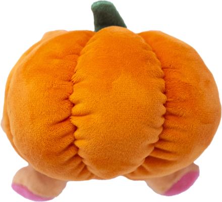 Show full view: Fikas Freaky Friends Pumpkin Pig Squeaky Emotional Support Plush Dog Toy, Orange/Pink slide 4 of 7