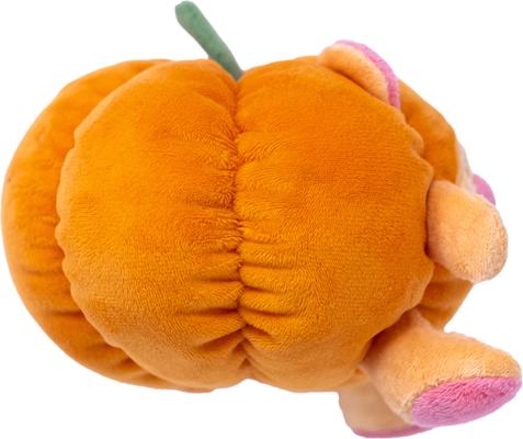 Show full view: Fikas Freaky Friends Pumpkin Pig Squeaky Emotional Support Plush Dog Toy, Orange/Pink slide 5 of 7