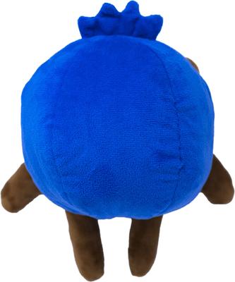 Show full view: Fikas Freaky Friends Blueberry Monkey Squeaky Ball Emotional Support Plush Dog Toy, Blue/Brown slide 3 of 5