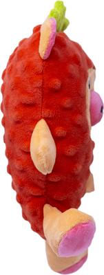 Show full view: Fikas Freaky Friends Strawberry Pig Squeaky Emotional Support Plush Dog Toy, Red/Pink slide 4 of 6