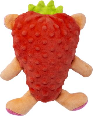 Show full view: Fikas Freaky Friends Strawberry Pig Squeaky Emotional Support Plush Dog Toy, Red/Pink slide 3 of 6