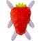 Show in main carousel: Fikas Freaky Friends Strawberry Bunny Squeaky Emotional Support Plush Dog Toy, Red/Grey slide 4 of 6