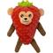 Show in main carousel: Fikas Freaky Friends Strawberry Monkey Squeaky Emotional Support Plush Dog Toy, Red/Brown slide 1 of 6