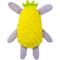 Show in main carousel: Fikas Freaky Friends Pineapple Bunny Squeaky Emotional Support Plush Dog Toy, Yellow/Grey slide 3 of 5