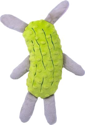 Show full view: Fikas Freaky Friends Pickle Bunny Squeaky Emotional Support Plush Dog Toy, Green/Grey slide 4 of 7