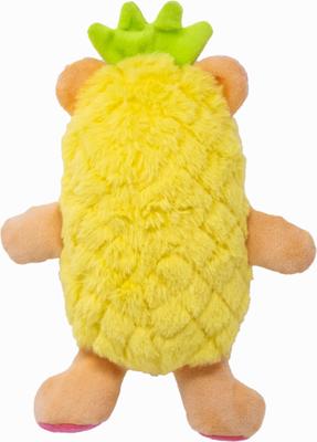 Show full view: Fikas Freaky Friends Pineapple Pig Squeaky Emotional Support Plush Dog Toy, Yellow/Pink slide 4 of 7