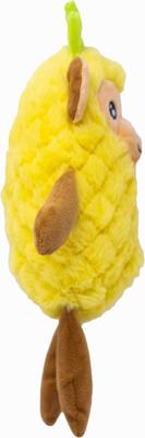 Show full view: Fikas Freaky Friends Pineapple Monkey Squeaky Emotional Support Plush Dog Toy, Yellow/Brown slide 5 of 6