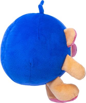 Show full view: Fikas Freaky Friends Blueberry Pig Squeaky Emotional Support Plush Dog Toy, Blue/Pink slide 5 of 7