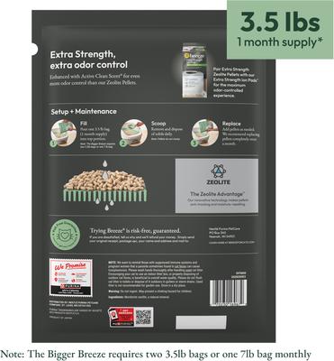 Show full view: Tidy Cats Breeze Cat Litter Enhanced Pellets Refill, 3.5-lb bag slide 3 of 12
