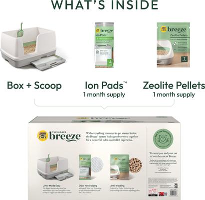 Show full view: Tidy Cats Breeze X-Large Multi-Cat Starter Kit Litter Box, Litter Pellets & Pads slide 2 of 12