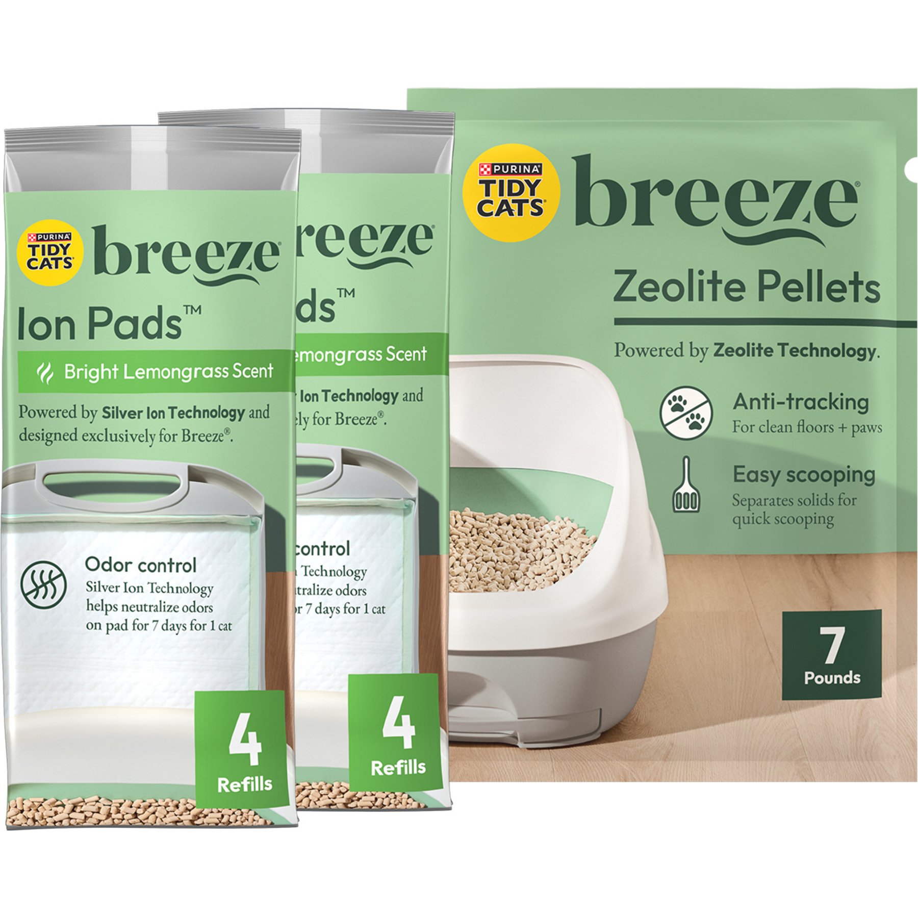 Tidy Cats Breeze Cat Pads & Litter Pellets Bundle Pack, 7.91-lb box