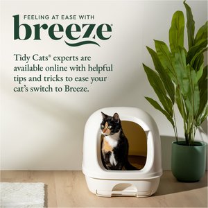 Tidy Cats Hooded Litter Box System, Breeze Hooded System Starter Kit Litter Box, Litter Pellets & Pads