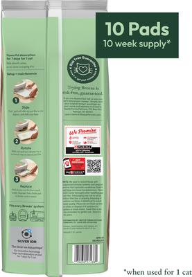 Show full view: Tidy Cats Breeze Spring Clean Scented Litter System Cat Pads, 10 count slide 3 of 13