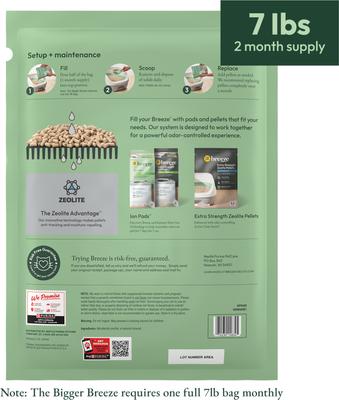 Show full view: Tidy Cats Breeze Unscented Cat Litter Pellets, 7-lb bag slide 3 of 13