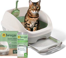Tidy Cats Breeze Cat Litter Box System, Unscented Cat Litter Pads, White
