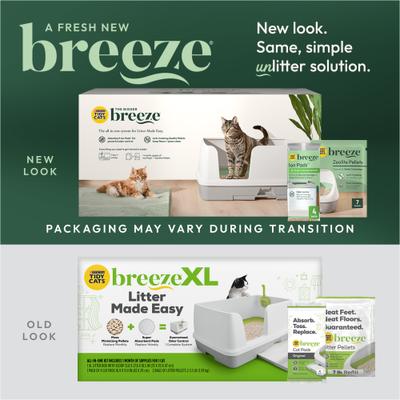Show full view: Tidy Cats Breeze X-Large Multi-Cat Starter Kit Litter Box, Litter Pellets & Pads slide 3 of 14