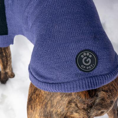 Show full view: GF Pet Catalyst Solid Dog Sweater, Blue, Medium slide 4 of 8