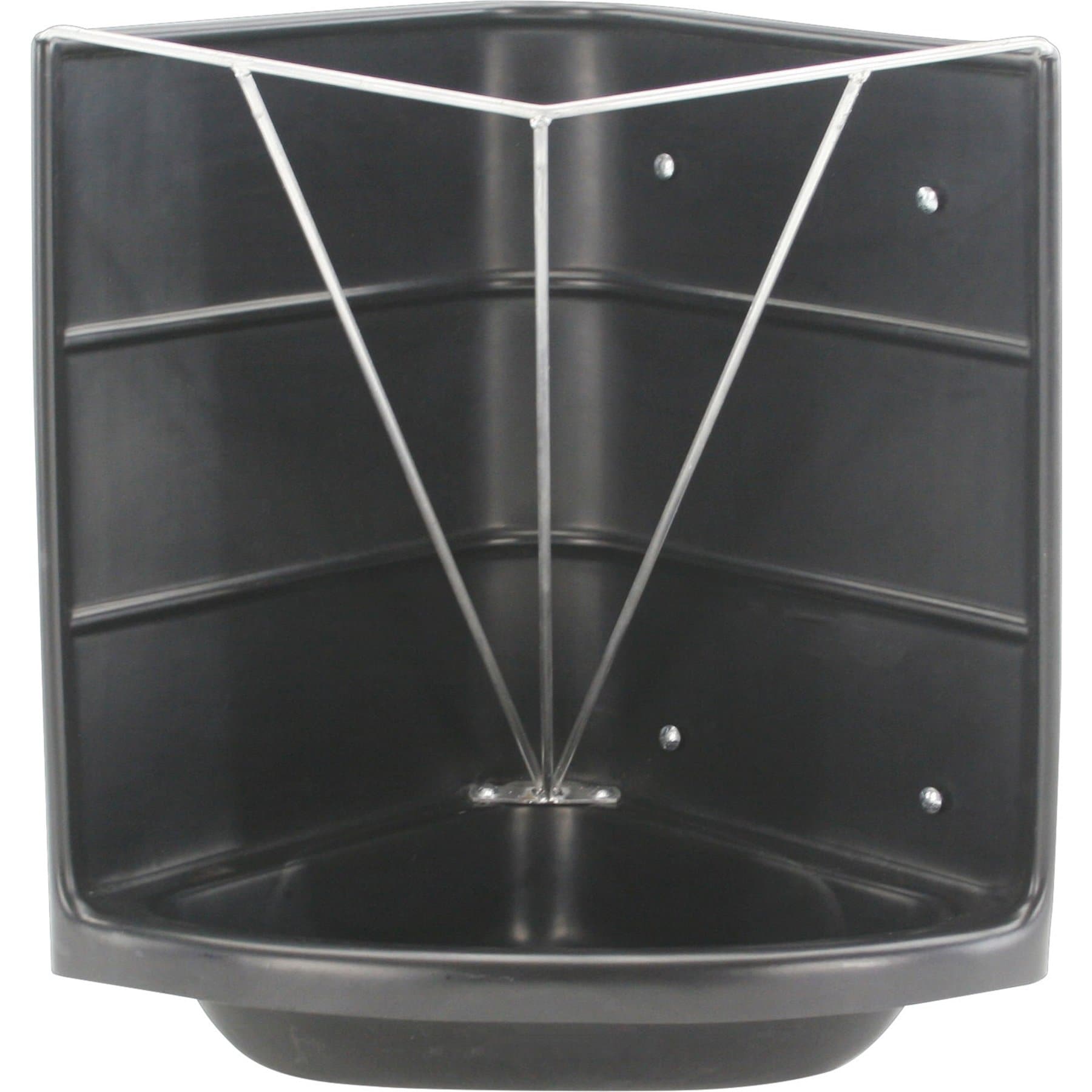 Tarter 3 Flake Corner Mount Poly Horse Hay & 4-gal Grain Feeder