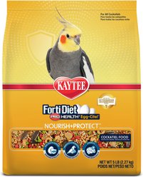 Kaytee Forti-Diet Pro Health Egg-Cite! Nourish+Protect Cockatiel Food, 5-lb bag