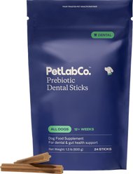 PetLab Co. Prebiotic Dental Sticks Dog Dental Chews, 24 count