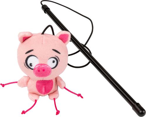 Show full view: FuzzYard Snoop Hogg Plush Cat Toy with Catnip, Pink slide 2 of 3