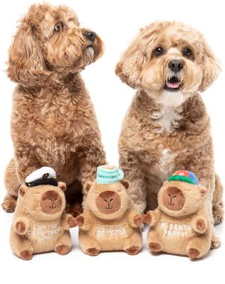 Show full view: FuzzYard CAP-YBARA Squeaky Plush Dog Toy, Brown slide 7 of 7