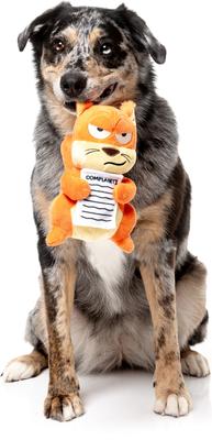 Show full view: FuzzYard Karen Squeaky Plush Dog Toy, Orange slide 4 of 5