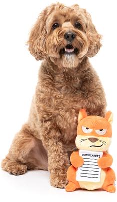 Show full view: FuzzYard Karen Squeaky Plush Dog Toy, Orange slide 3 of 5