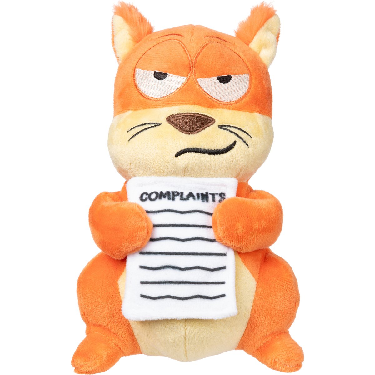 FuzzYard Karen Squeaky Plush Dog Toy, Orange