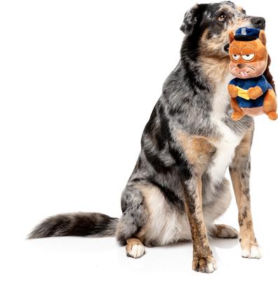 Show full view: FuzzYard Curbside Carl Squeaky Plush Dog Toy, Blue slide 3 of 6