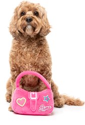 FuzzYard So Fetch Handbag Squeaky Plush Dog Toy, Pink slide 2 of 5