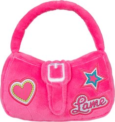 FuzzYard So Fetch Handbag Squeaky Plush Dog Toy, Pink