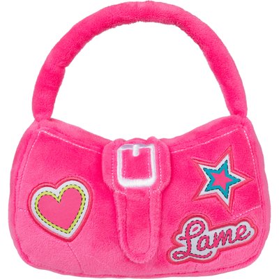 FuzzYard FuzzYard So Fetch Handbag Squeaky Plush Dog Toy, Pink