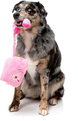 Show full view: FuzzYard You Hang Up Landline Squeaky Plush Dog Toy, Pink slide 4 of 7