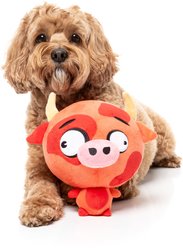 FuzzYard Moo-Hammad Ali Squeaky Plush Dog Toy, Red slide 2 of 5